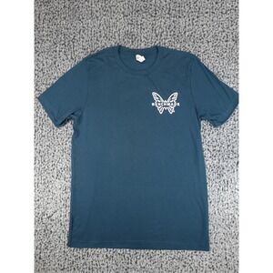 Benchmade Knife Co Graphic T-Shirt Mens Large Blue Excellent Short Sleeve Cotton